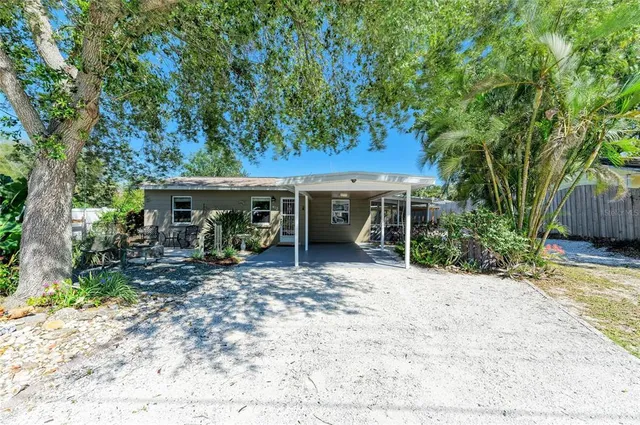 a view of a house with a outdoor space