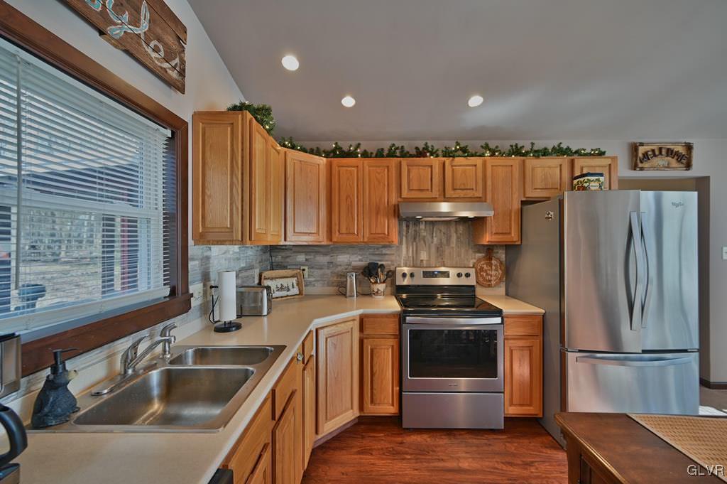 11 Hemlock Path Jim Thorpe, PA 18229 - Photo 13 of 36 a kitchen that has a sink stainless steel appliances a counter space and a window