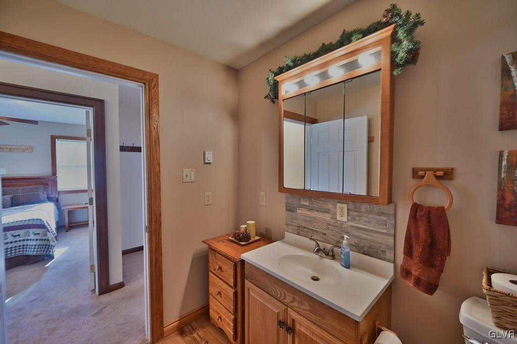 11 Hemlock Path Jim Thorpe, PA 18229 - Photo 22 of 36 a bathroom with a sink vanity and a mirror