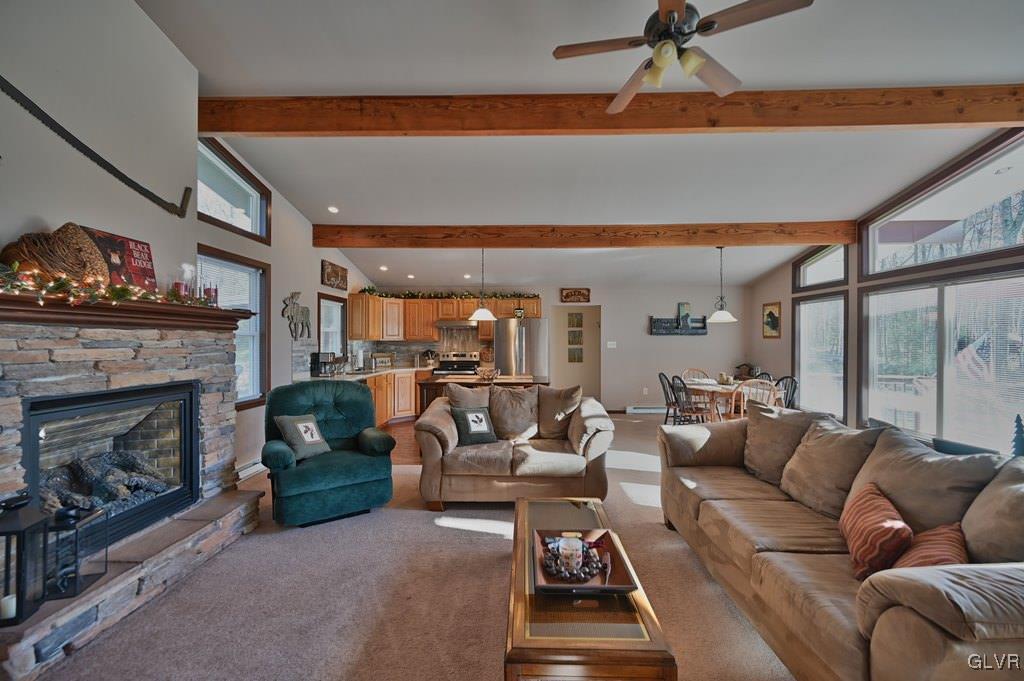 11 Hemlock Path Jim Thorpe, PA 18229 - Photo 6 of 36 a living room with furniture and a fireplace