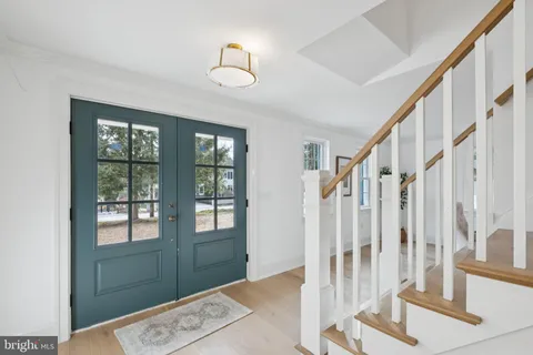 a view of an entryway with staircase