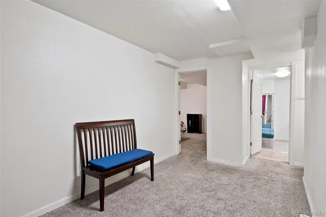 a view of a hallway with entryway