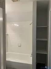 a close up of a bathtub