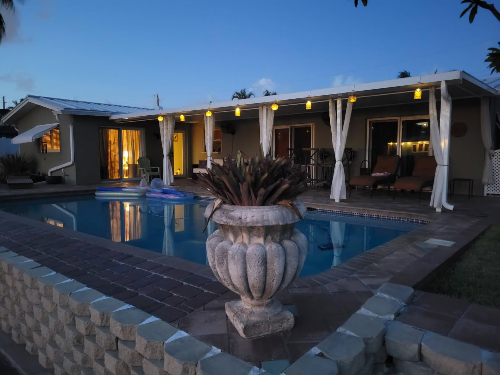 1611 Southwest 3rd Avenue Pompano Beach, FL 33060 - Photo 31 of 35 Evening pool and covered canopy