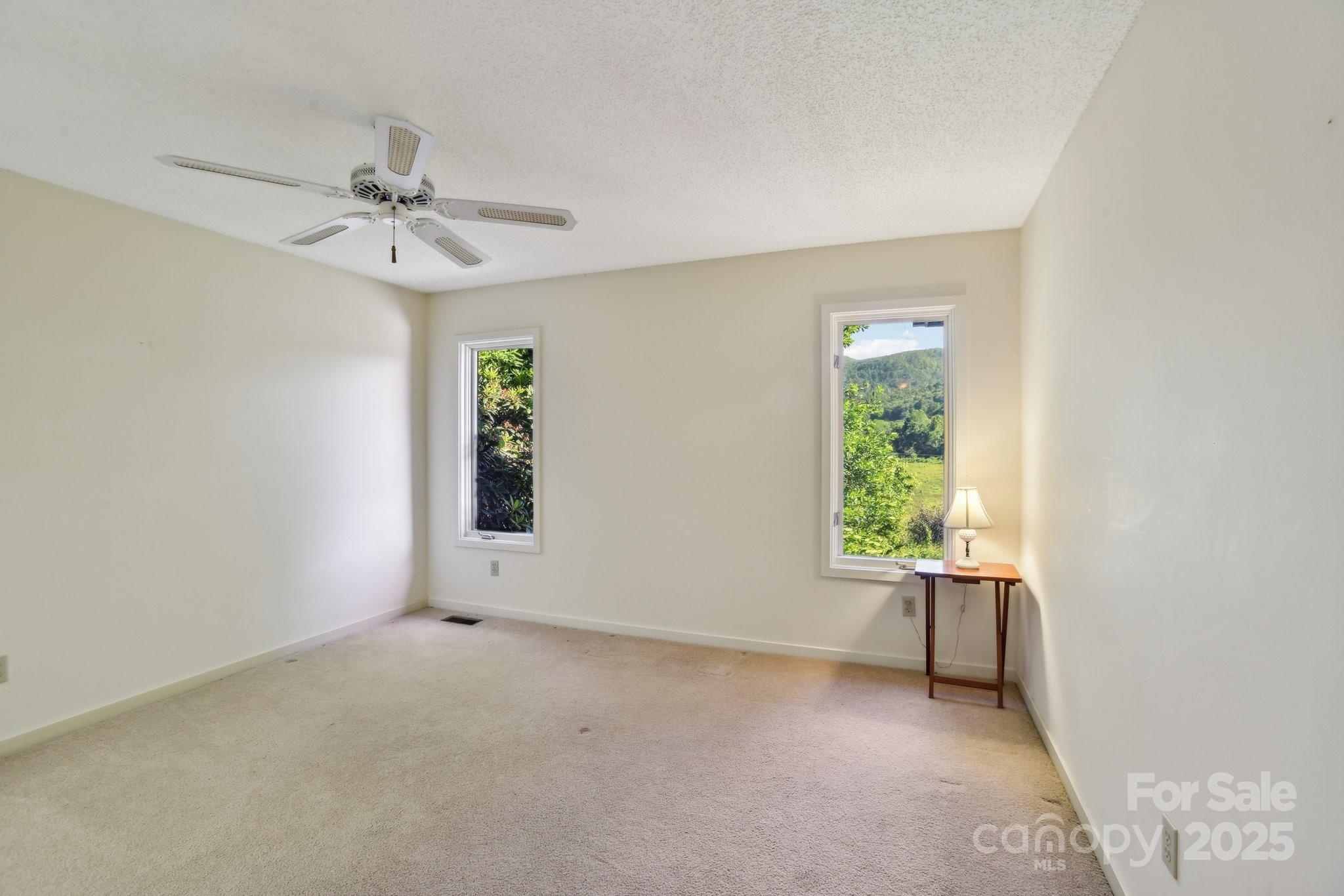 2281 Bearwallow Road Hendersonville, NC 28792 - Photo 22 of 46 an empty room with a window and a ceiling fan