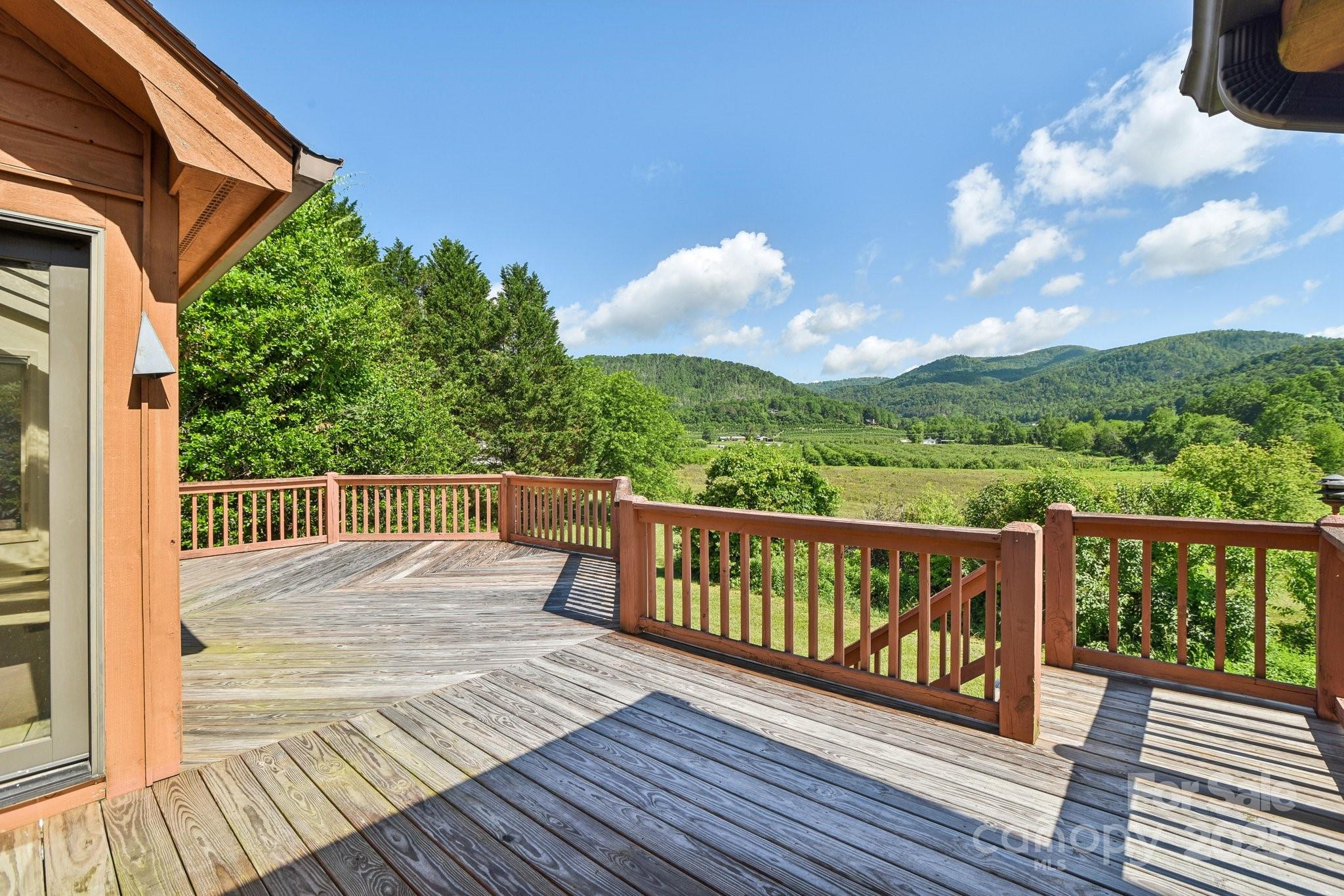 2281 Bearwallow Road Hendersonville, NC 28792 - Photo 29 of 46 a balcony with wooden floor and outdoor space