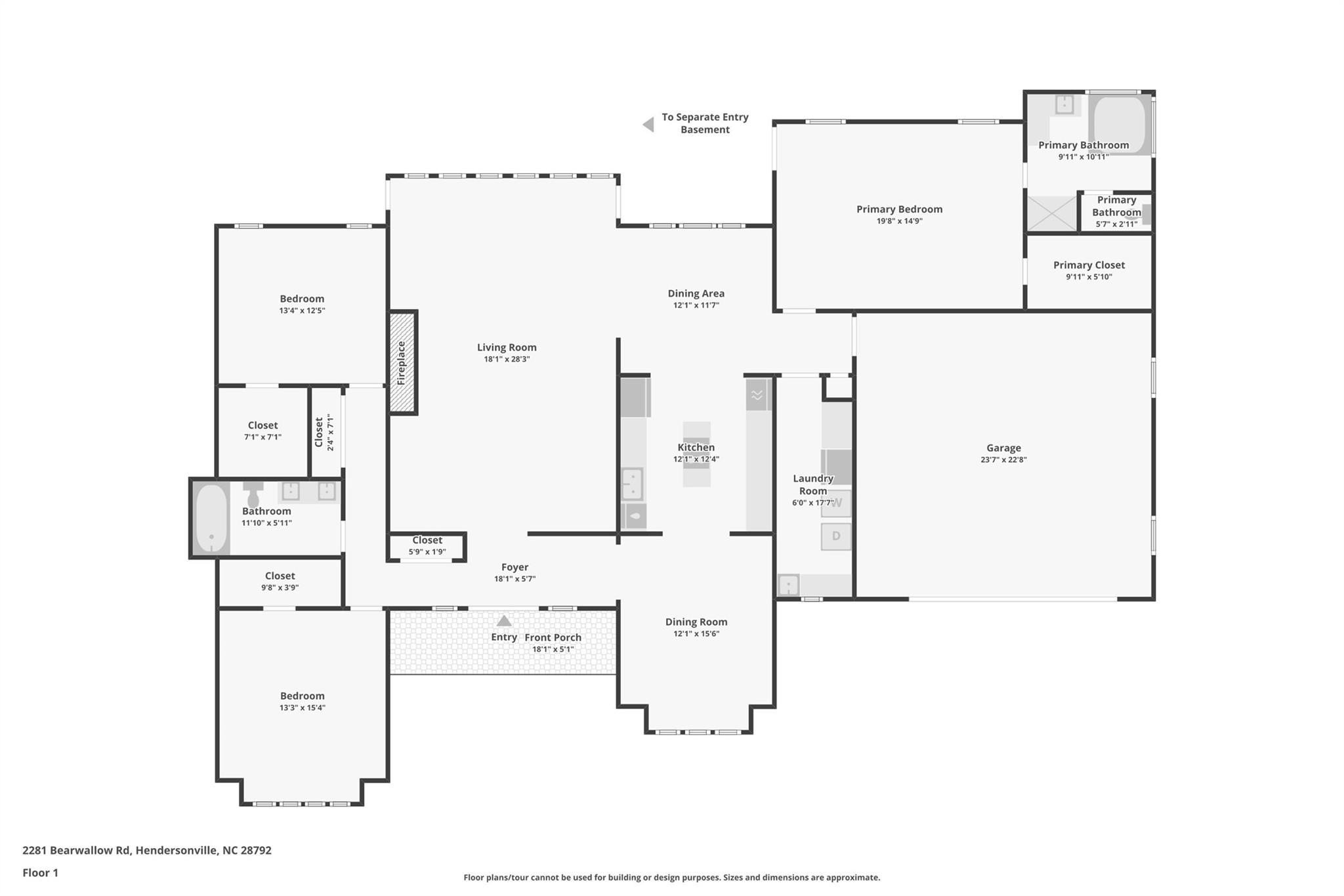 2281 Bearwallow Road Hendersonville, NC 28792 - Photo 45 of 46 a picture of floor plan