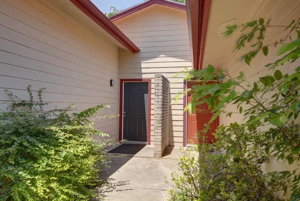 a backyard of a house