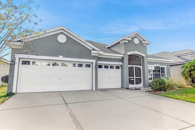 a view of a blue door with a door