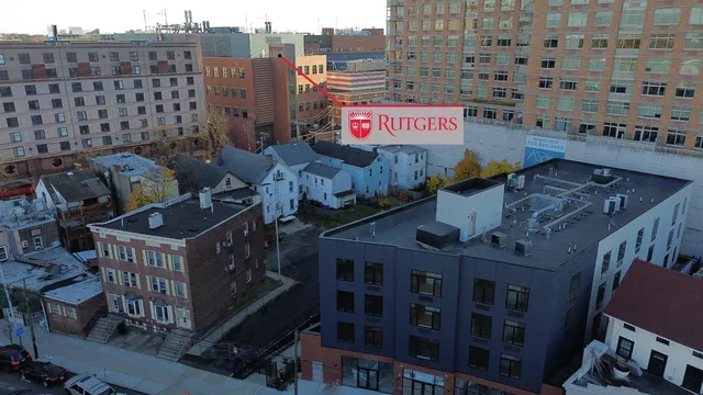 a sign on a pole on a street