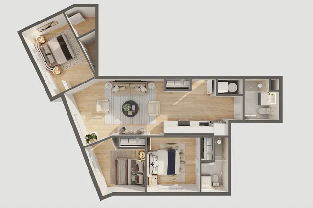 a view of a living room