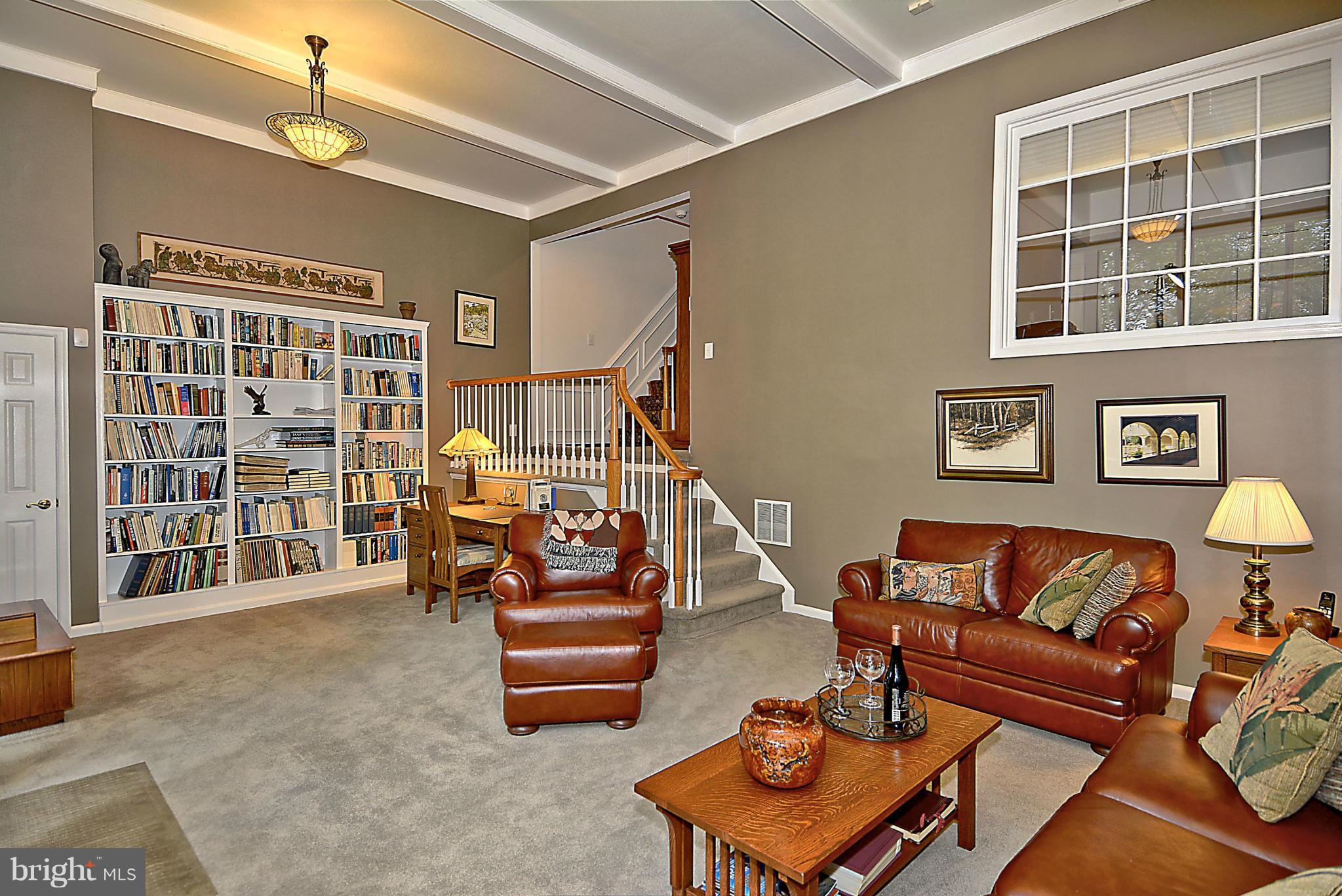 8002 Quarry Ridge Way Bethesda, MD 20817 - Photo 23 of 30 Recreation Room with built in Bookcases