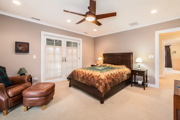 a view of a porch with wooden floor and outdoor space