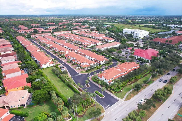 an aerial view of a city