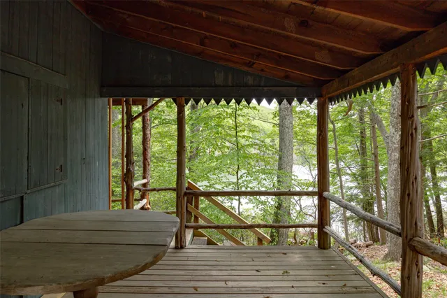 a view of sitting area in front of house