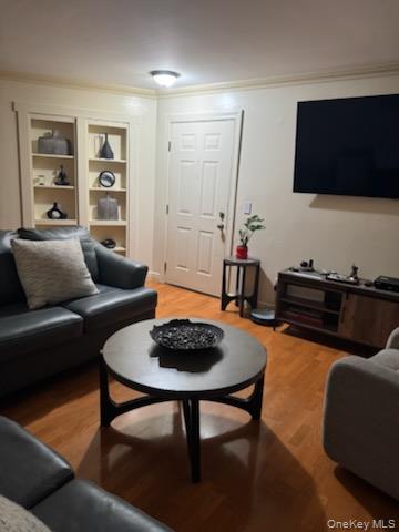 23 Notingham Circle, Unit 23 Peekskill, NY 10566 - Photo 5 of 12 Living area featuring crown molding and light wood-type flooring