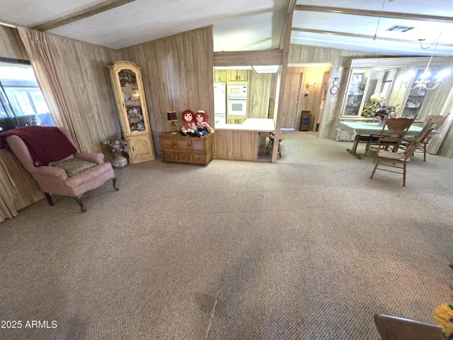 a view of a furniture and window in a room