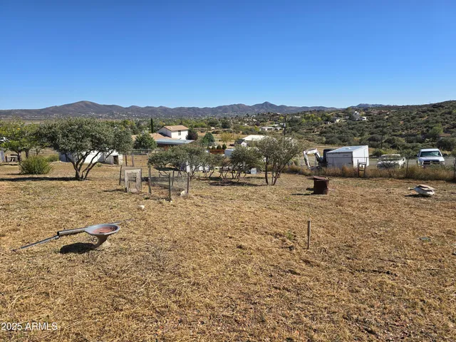 a view of a terrace with a garden