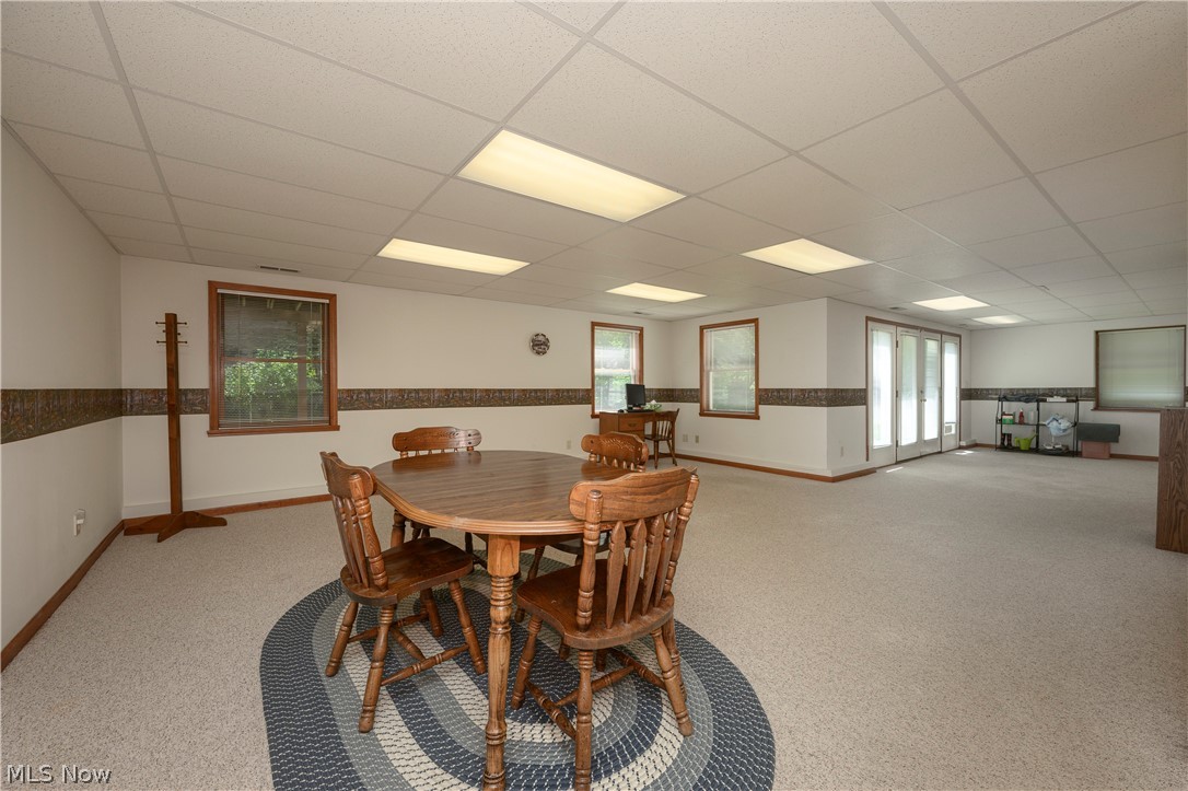 8745 Broadview Road Broadview Heights, OH 44147 - Photo 22 of 49 Spacious finished room featuring light-toned carpeting, white walls with a decorative border, and wood-trim windows