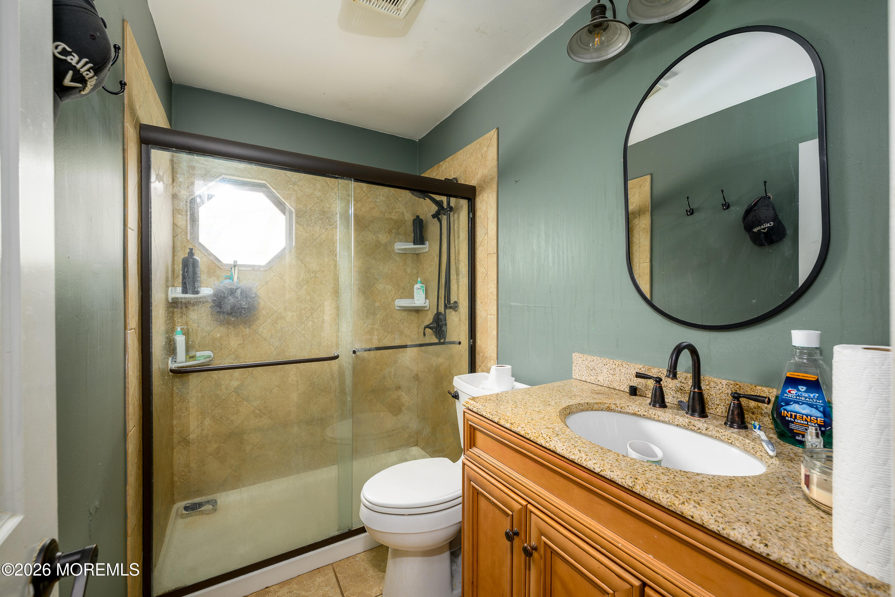 2 Lawrence Avenue Howell, NJ 07731 - Photo 7 of 10 a bathroom with a granite countertop sink mirror toilet and shower