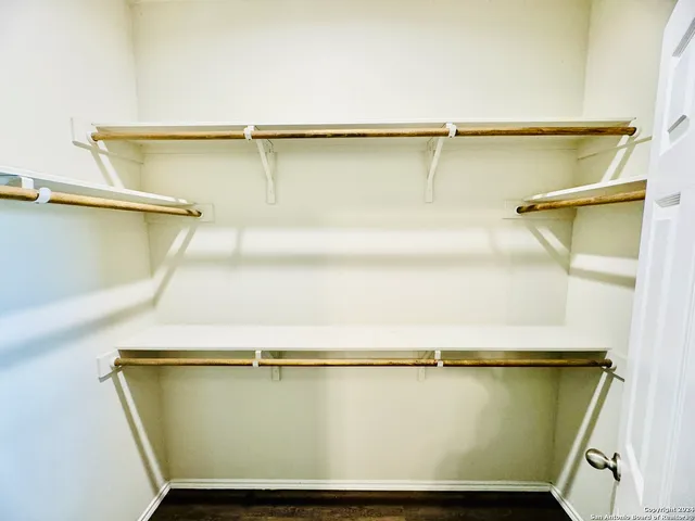 a close view of closet