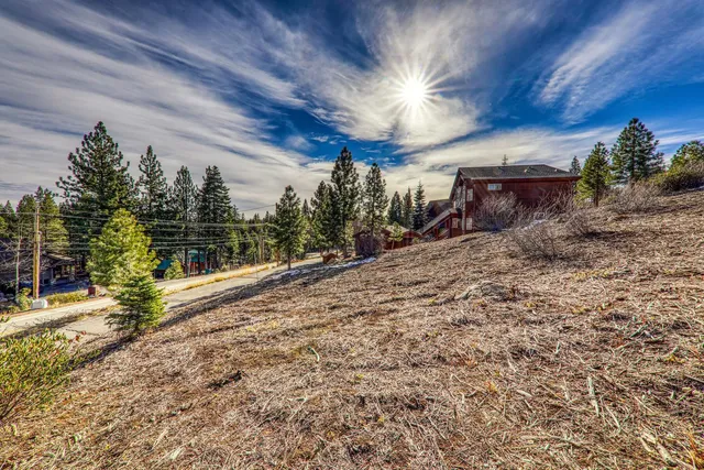 a view of a backyard of the house