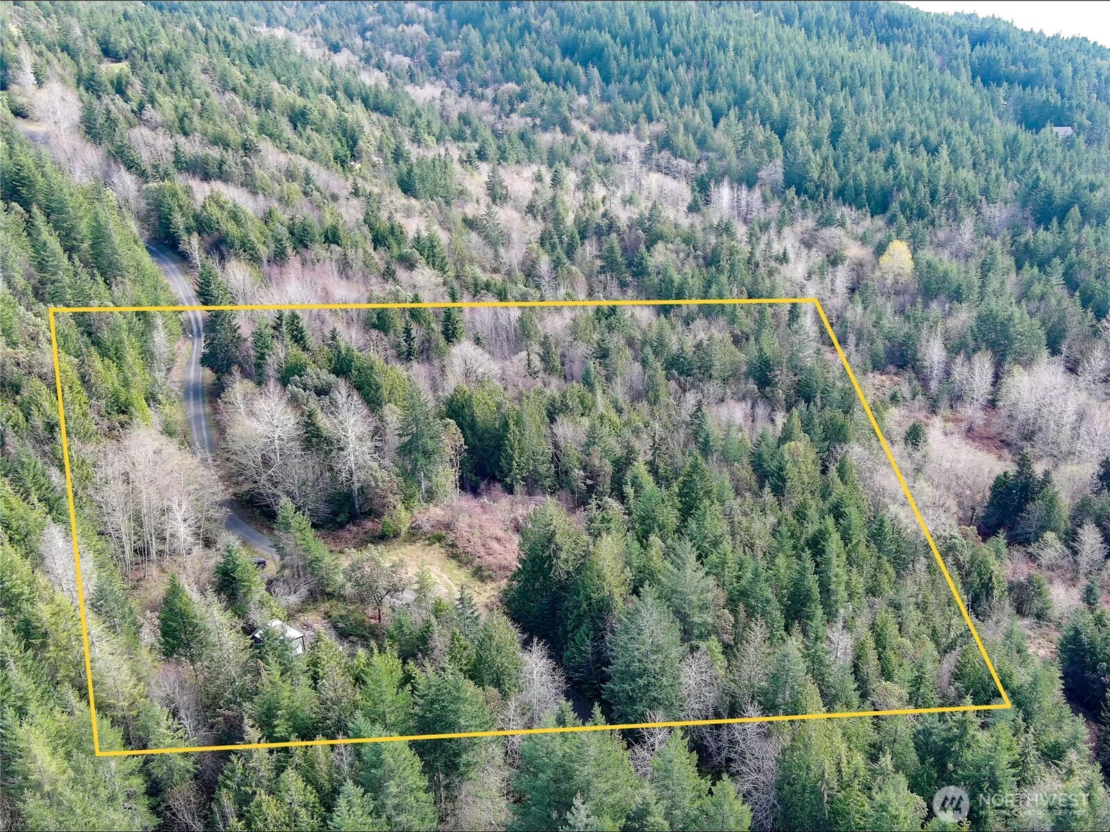 1634 Sunrise Road Brinnon, WA 98320 - Photo 16 of 29 an aerial view of a house with a yard