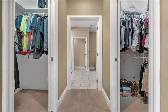 a view of a walk in closet