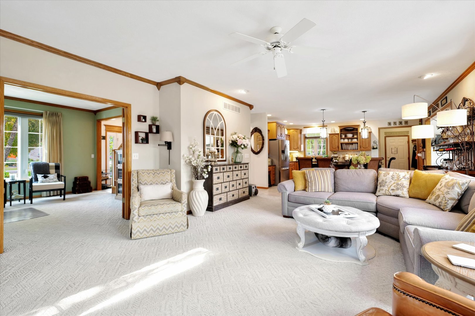 3002 Country Bend Lane Champaign, IL 61822 - Photo 15 of 48 a living room with furniture and view of kitchen