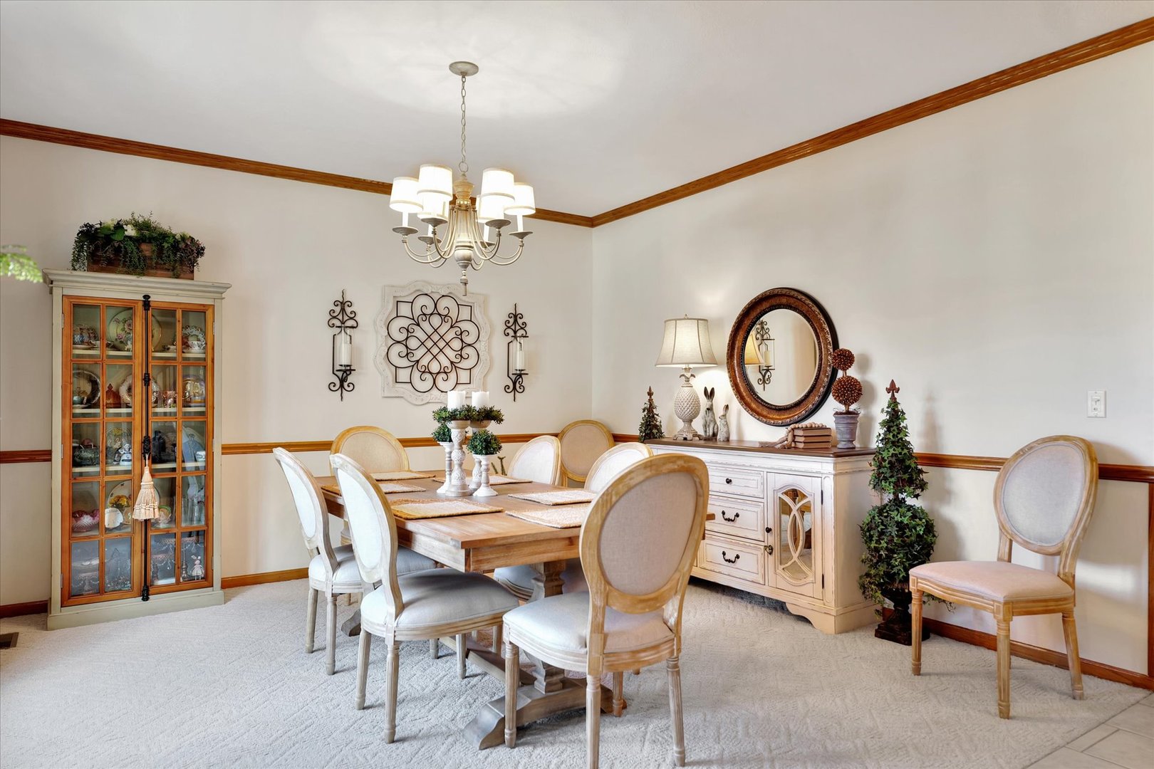 3002 Country Bend Lane Champaign, IL 61822 - Photo 6 of 48 a view of a dining room with furniture and chandelier