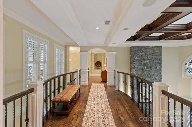 a view of a living room and dining room