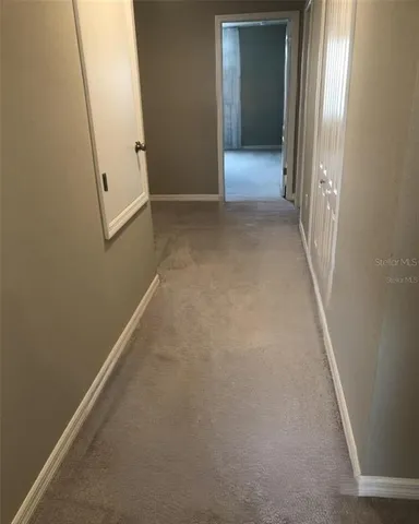 a view of a livingroom with a window