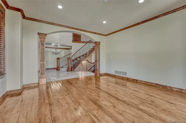 a kitchen with counter top space a sink and appliances