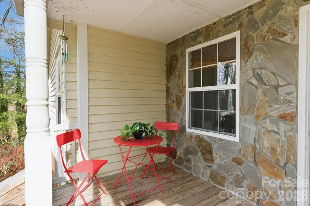 a view of a entryway with flower pots