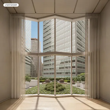 a view of a building from a window