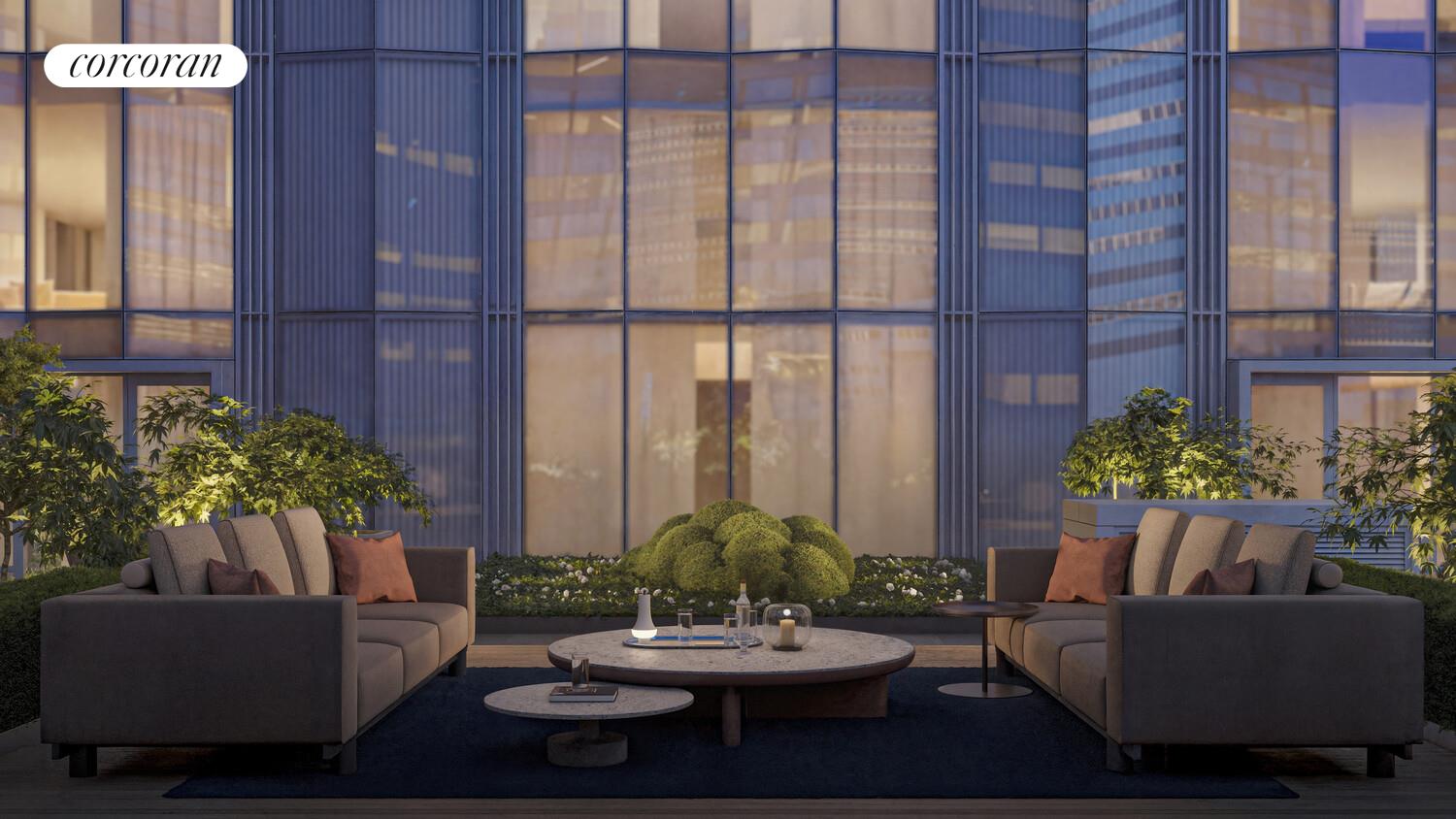 100 East 53rd Street, Unit 10A Manhattan, NY 10022 - Photo 7 of 35 a living room with furniture and a potted plant