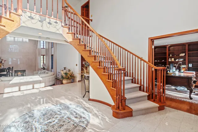 a living room with furniture or couch and a table