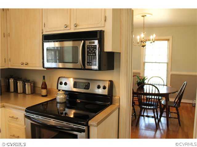 2700 Salisbury Road Midlothian, VA 23113 - Photo 12 of 17 a kitchen with granite countertop a stove a sink and a microwave