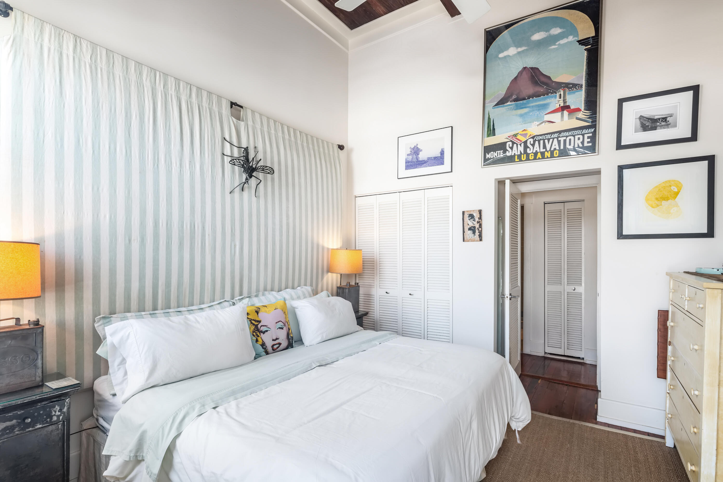 800 Fleming Street, Unit C2 Key West, FL 33040 - Photo 30 of 41 a bedroom with a bed and a painting on the wall