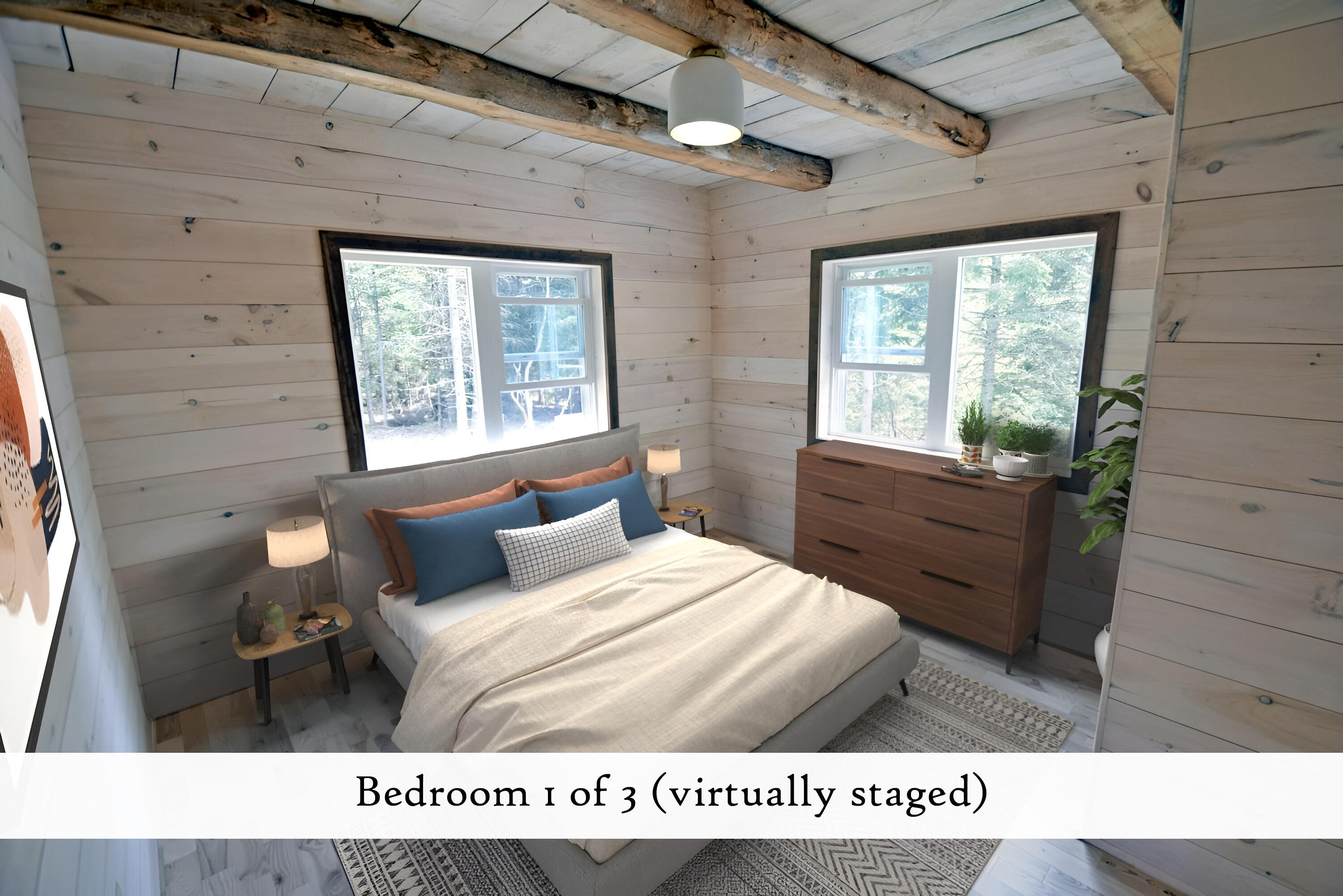95 Moons Ledges Road Hancock, ME 04640 - Photo 53 of 88 Bedroom 1 (2) virtually staged, label