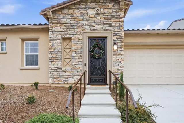 a front view of a house