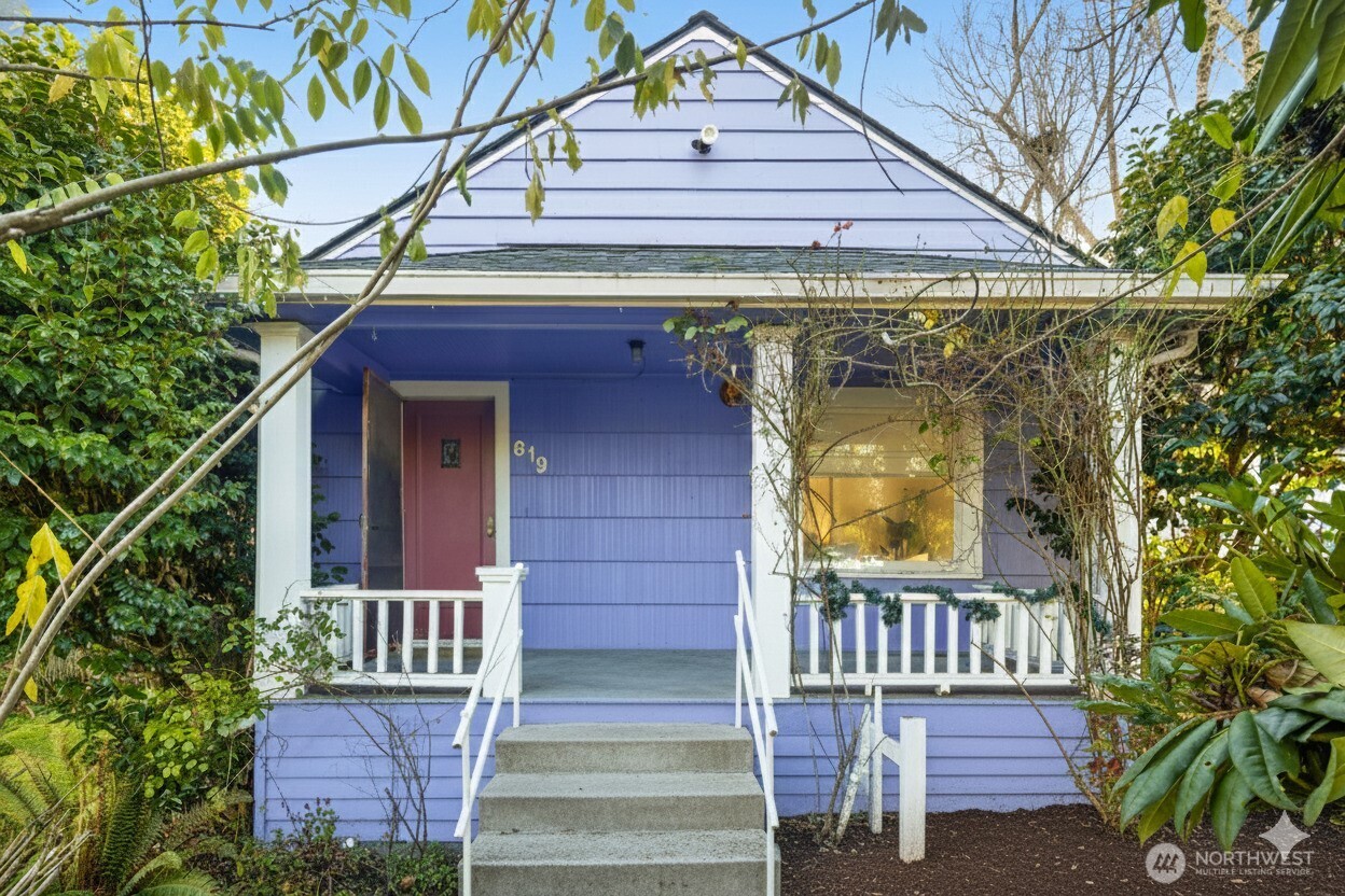 619 Northwest 89th Street Seattle, WA 98117 - Photo 1 of 24 a view of entryway with a wooden fence