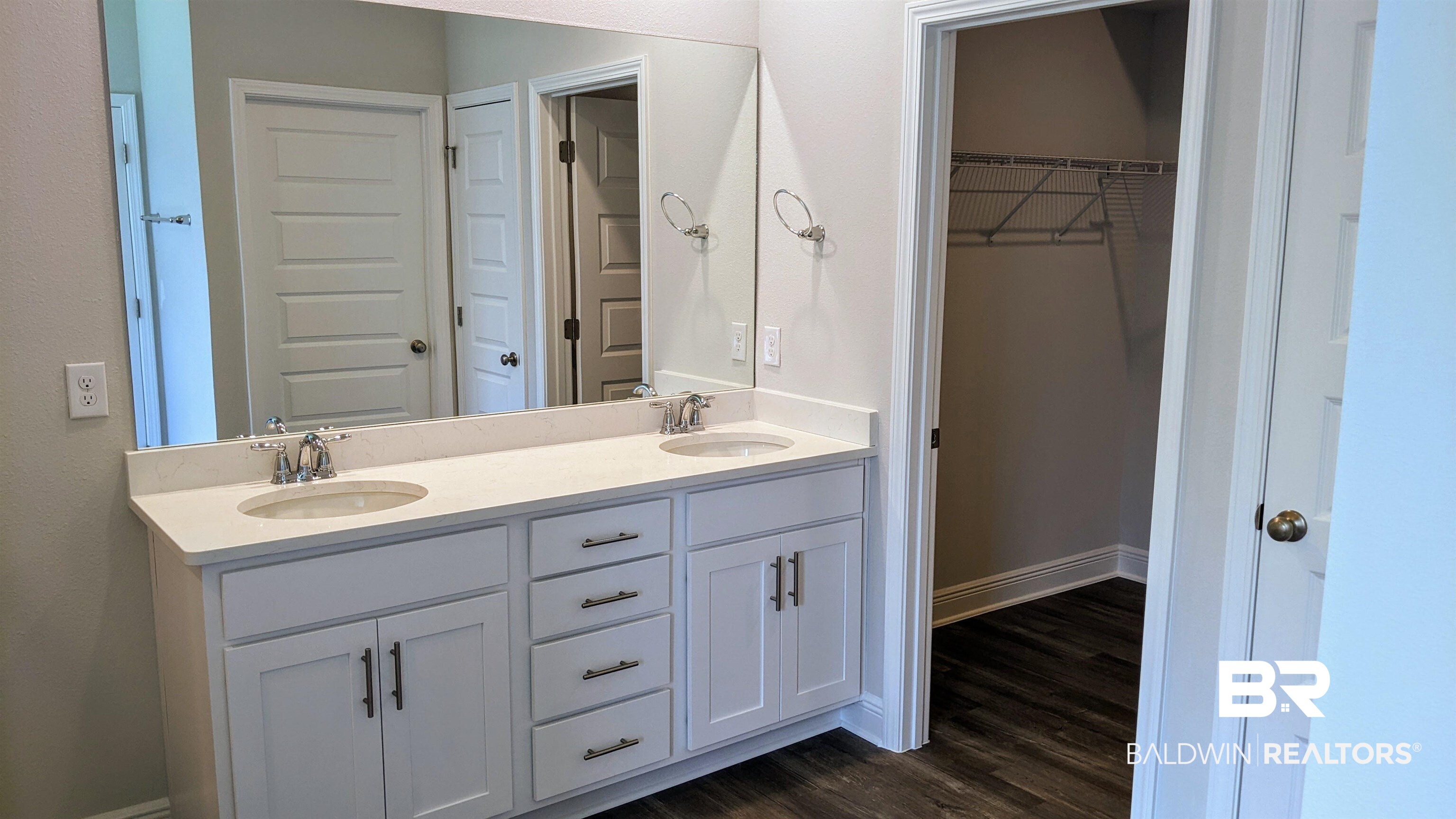 11454 Genuine Risk Circle Daphne, AL 36526 - Photo 6 of 20 Bathroom featuring double vanity and hardwood / wood-style flooring