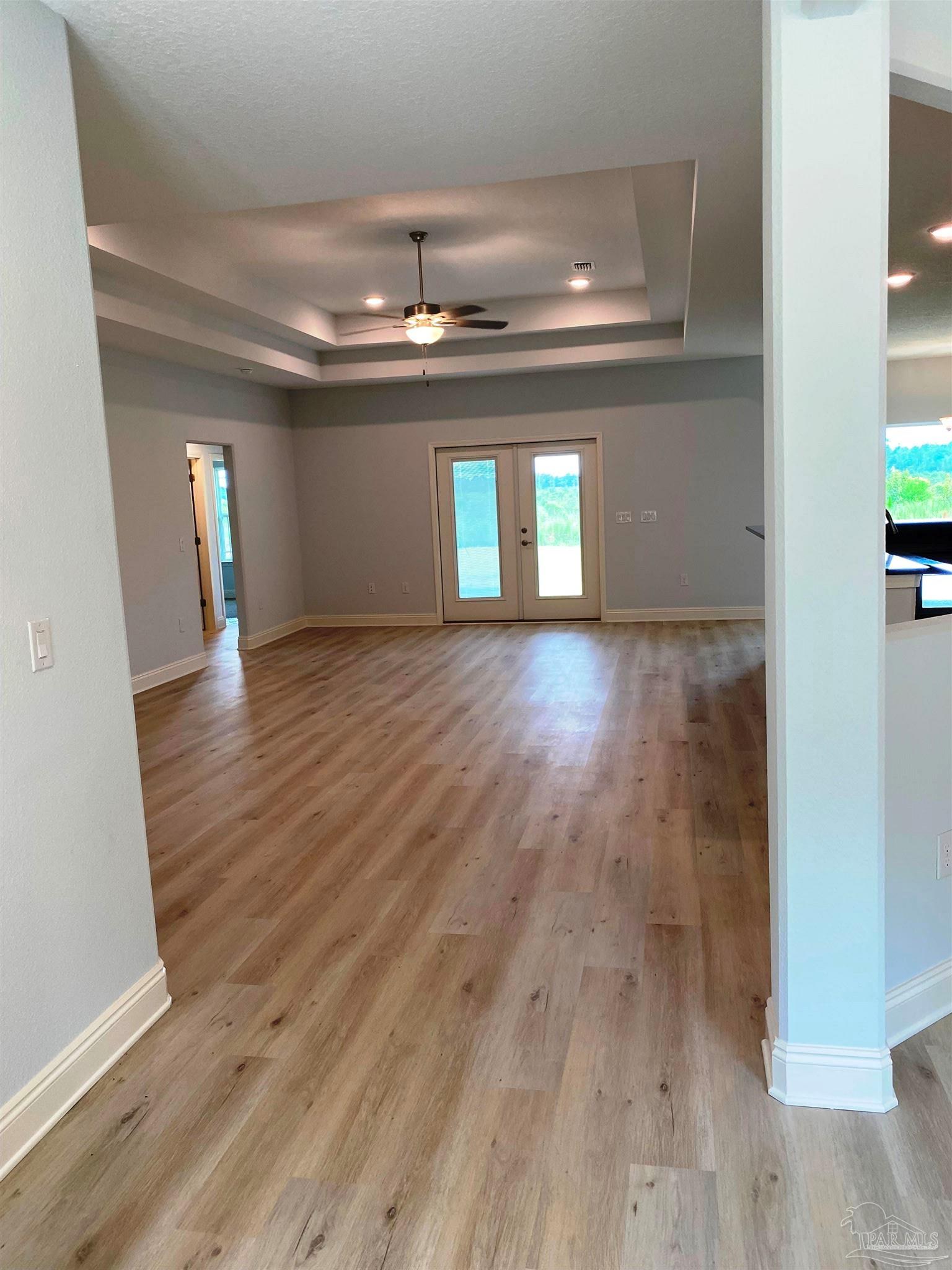 Here's a view from foyer to living room.