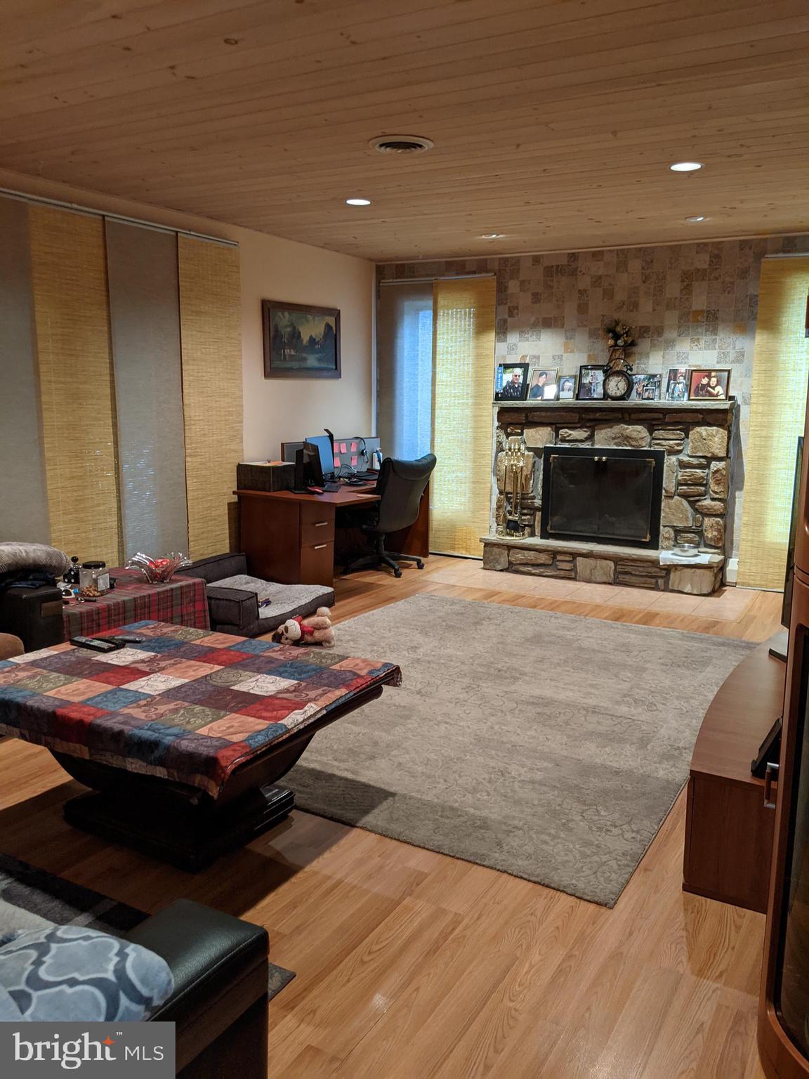 1154 Mettler Road Huntingdon Valley, PA 19006 - Photo 6 of 17 Family Room with Stone Fireplace