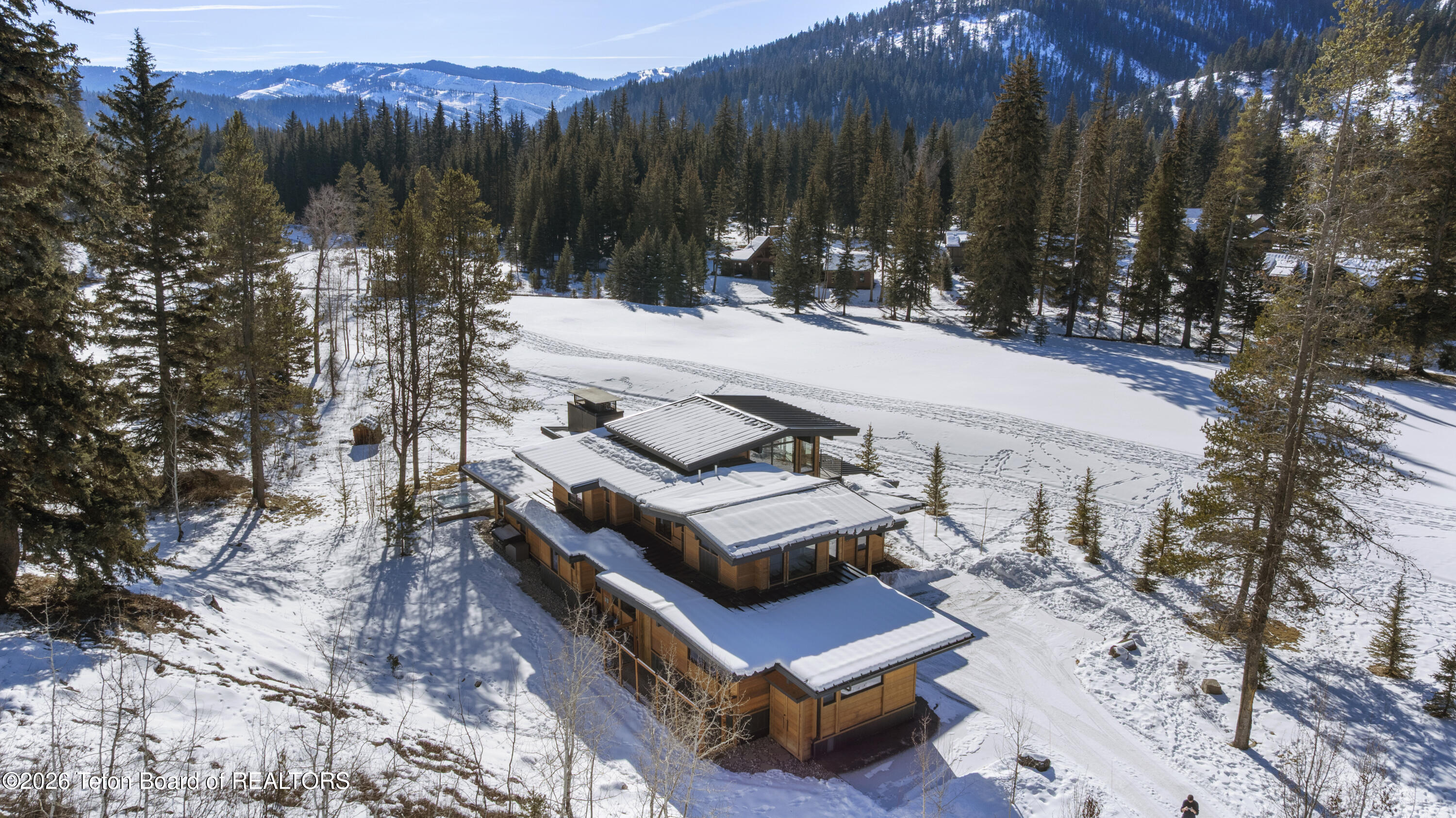 15555 Tall Timber Road Jackson, WY 83001 - Photo 44 of 58 drone aerial