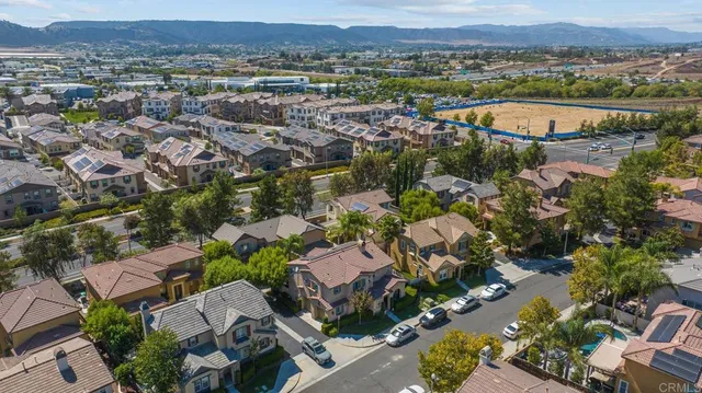 a view of a lake with a city