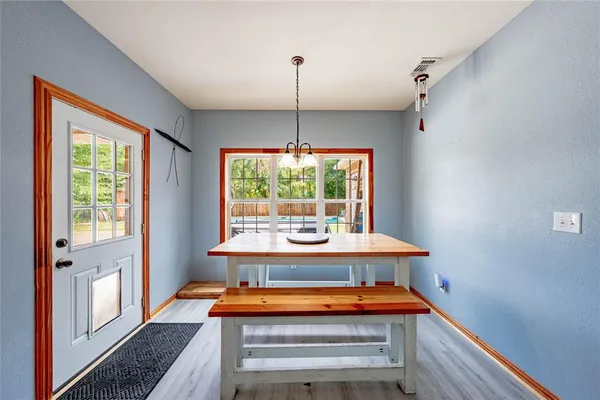 a room with furniture and a window