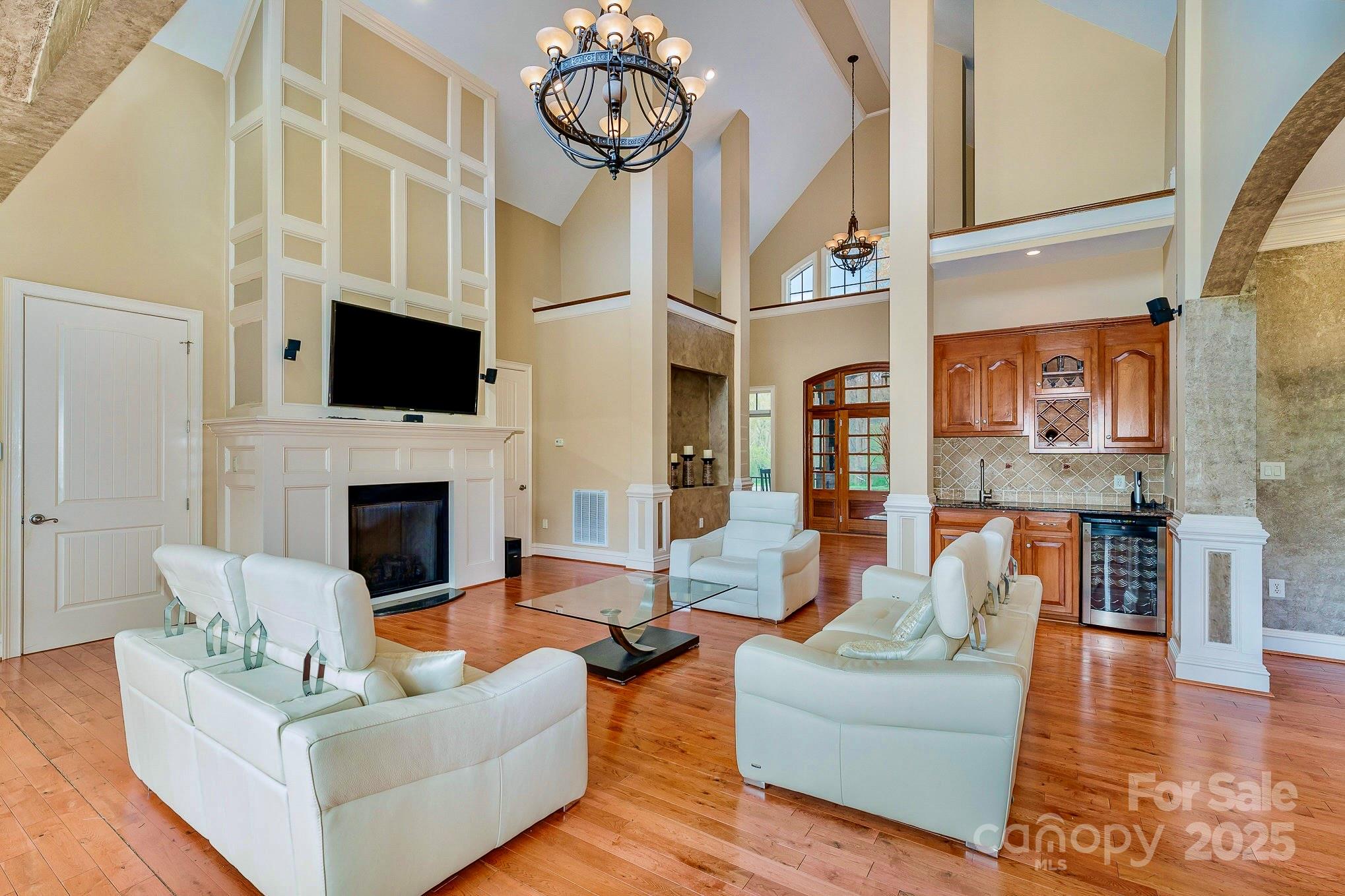520 Riviera Drive Salisbury, NC 28144 - Photo 12 of 34 a living room with fireplace furniture and a flat screen tv