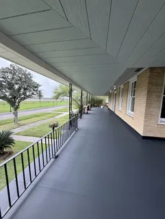 a view of a porch